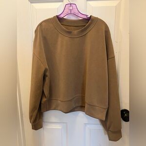 🍋 LIKE NEW Lululemon Softstreme Perfectly Oversized Cropped Crew - Allspice - 10